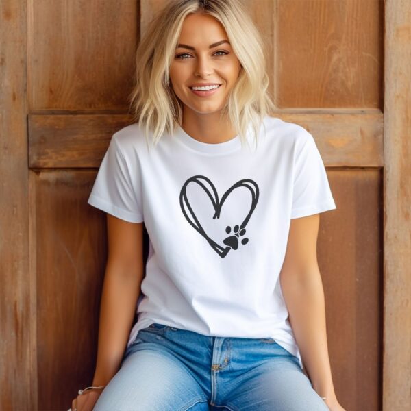 Camiseta de mujer clásica Premium Corazón con Huella
