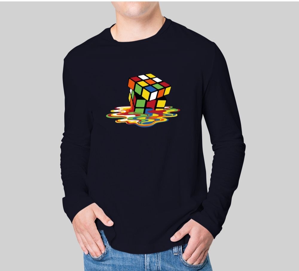 Camiseta Cubo de Rubik de hombre manga larga