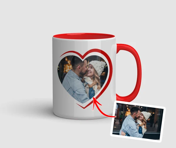 Taza CORAZÓN foto personalizable