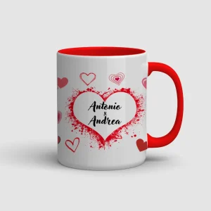 Taza Corazones con Nombre personalizada