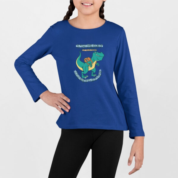 Camiseta Funny Dinosaurio de niña manga larga - Imagen 4