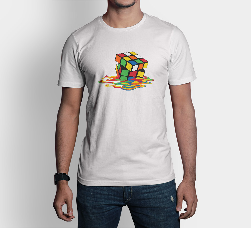 Camiseta Cubo de Rubik, calidad premium