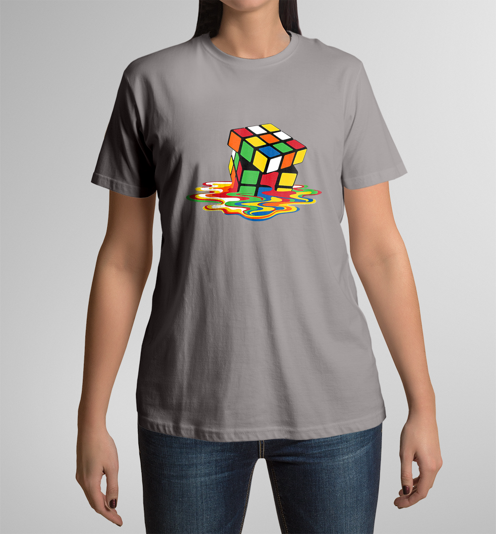 Camiseta Cubo de Rubik de mujer manga corta