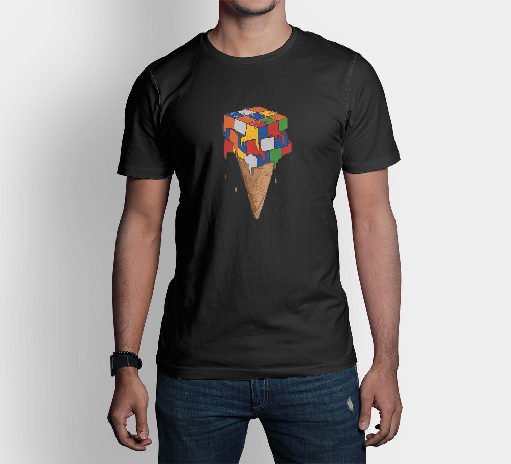 Camiseta Helado de Rubik, calidad premium