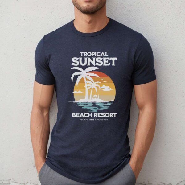 Camiseta de hombre clásica Premium Tropical Sunset - Imagen 7
