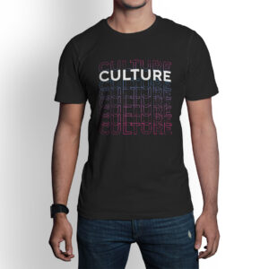 Camiseta personalizada de hombre negra Culture
