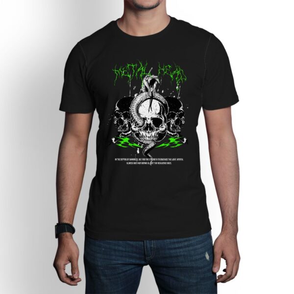 Camiseta de hombre clásica Premium Metal Head