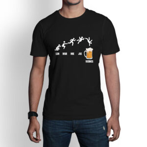 Camiseta de hombre clásica Premium Trabajo Lunes a jueves y viernes cerveza