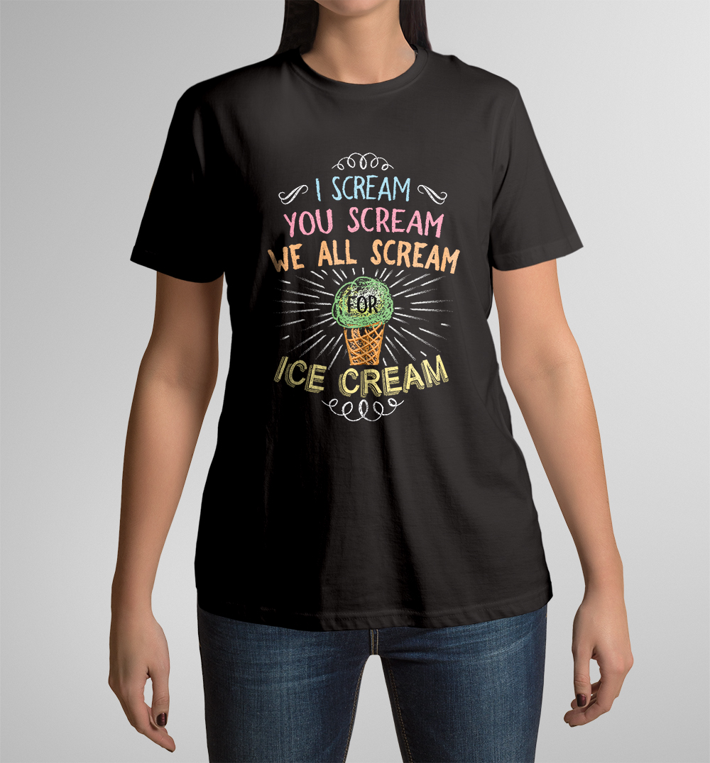 Camiseta Ice Cream de mujer manga corta