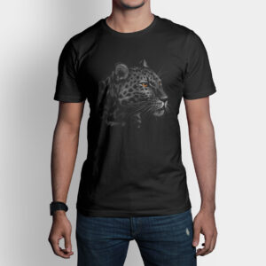 Camiseta de hombre clásica Premium Leopardo Negro