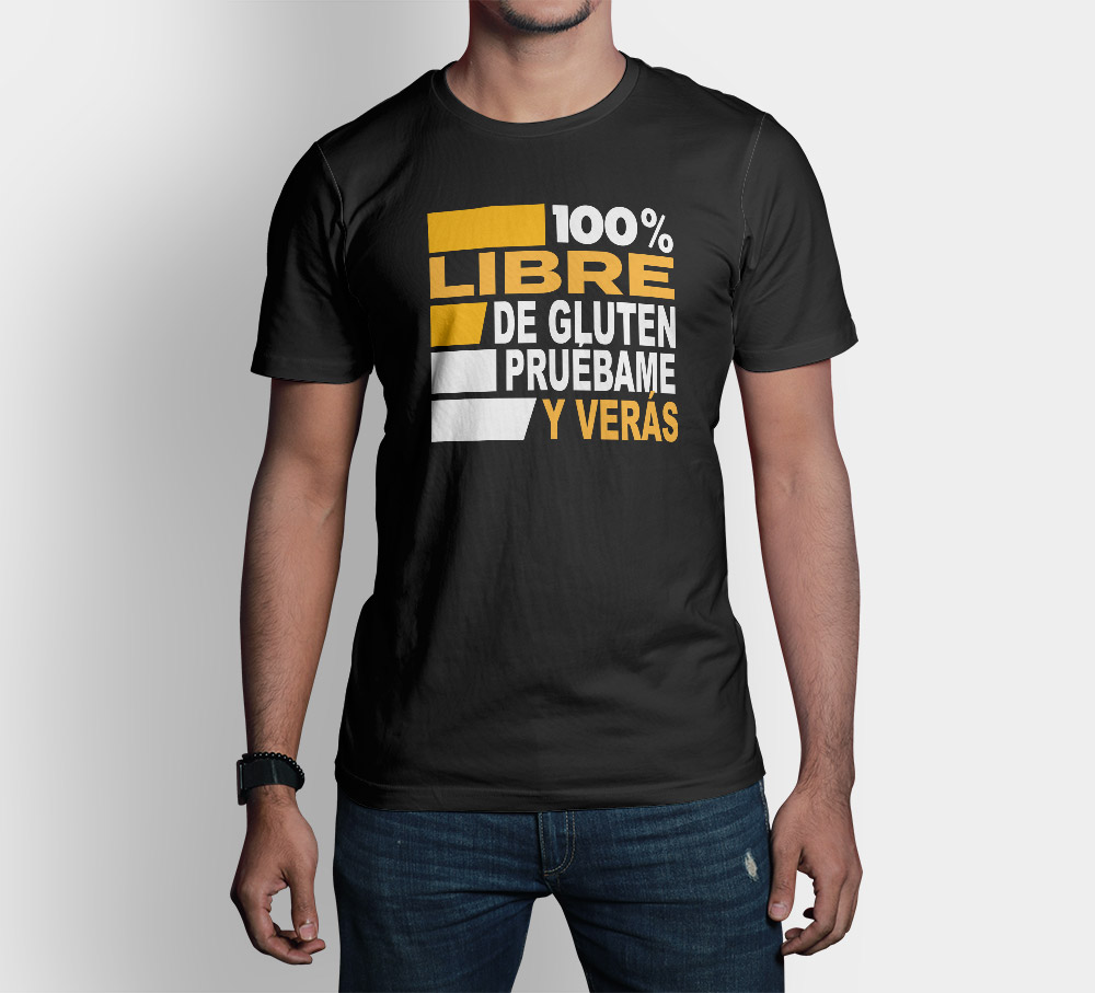 Camiseta Libre de Gluten, calidad premium