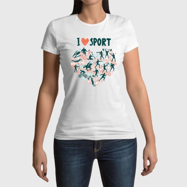 Camiseta de mujer clásica Premium I Love Sport - Imagen 7