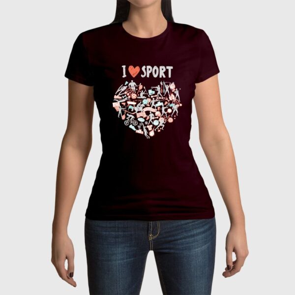 Camiseta de mujer clásica Premium I Love Sport - Imagen 6