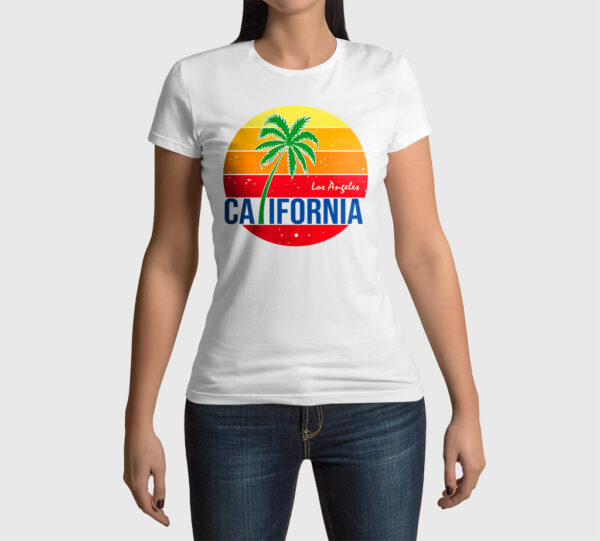 Camiseta mujer california blanca