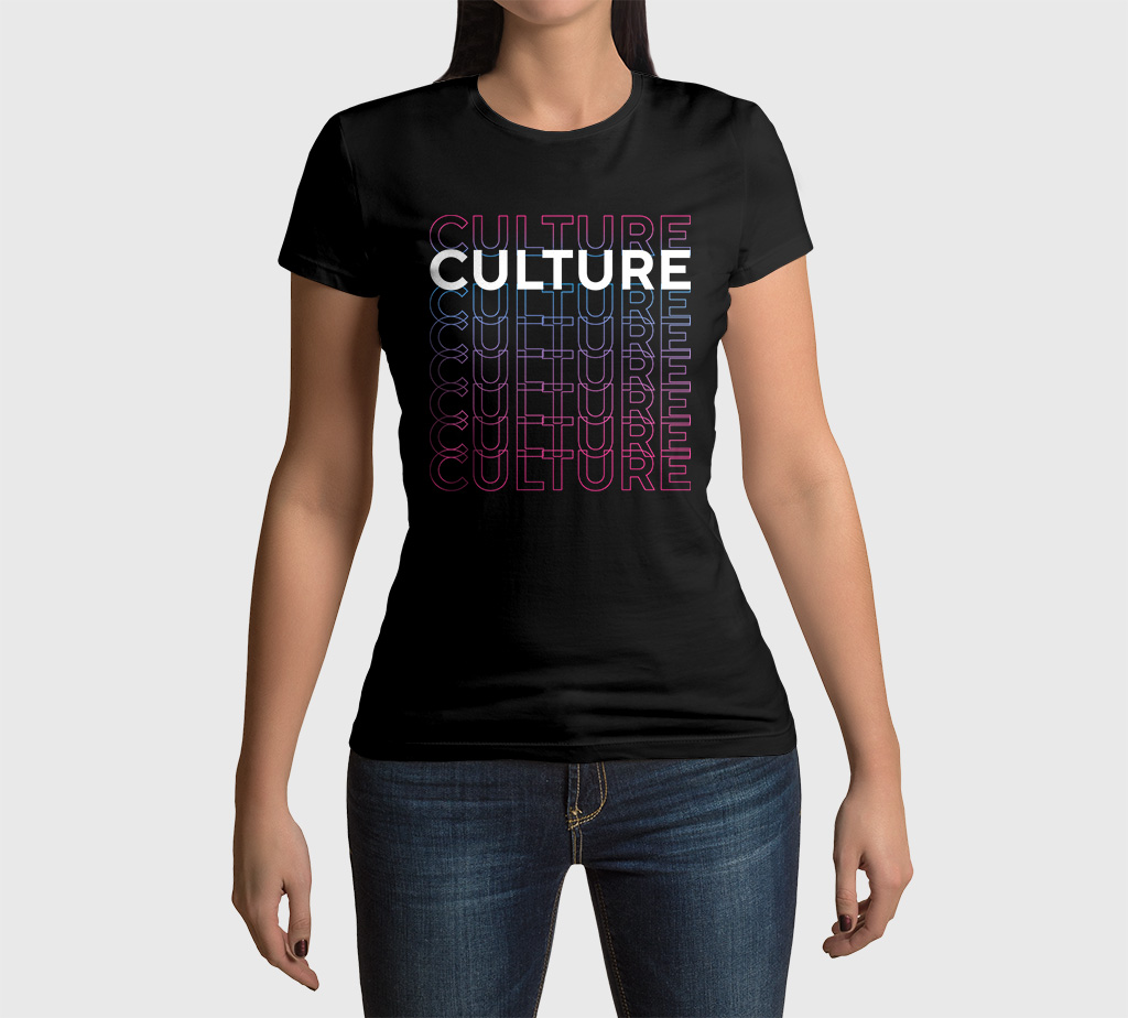 Camiseta de mujer negra Culture