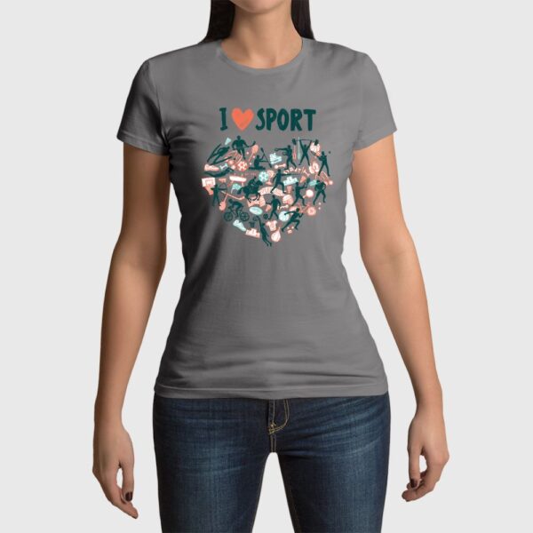 Camiseta de mujer clásica Premium I Love Sport - Imagen 5