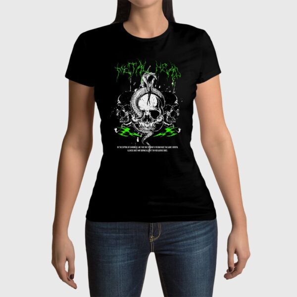 Camiseta de mujer clásica Premium Metal Head