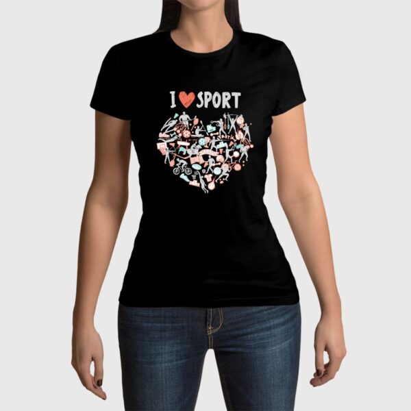Camiseta de mujer clásica Premium I Love Sport