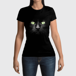 Camiseta de mujer clásica Premium Gato Negro