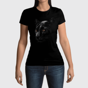 Camiseta de mujer clásica Premium Leopardo Negro