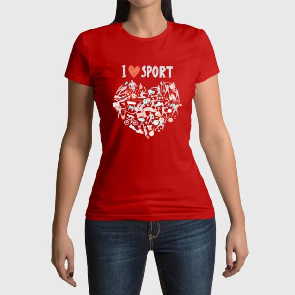 Camiseta de mujer clásica Premium I Love Sport - Imagen 3