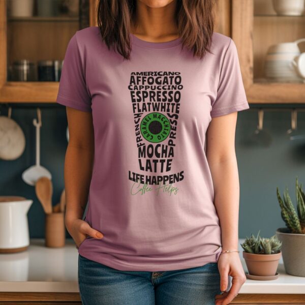 Camiseta de mujer clásica Premium Coffe helps - Imagen 3