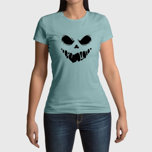 Camiseta de mujer clásica Premium Halloween Face - Imagen 2