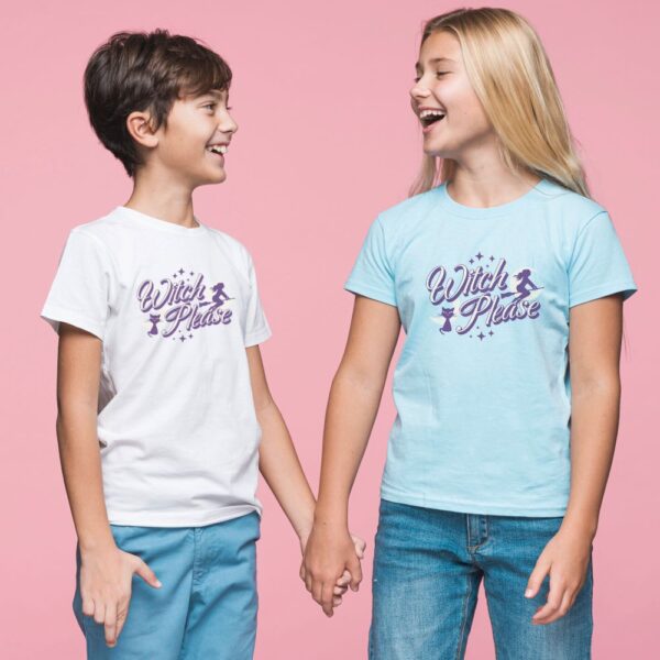 Camiseta de niña o niño de manga corta Witch Please
