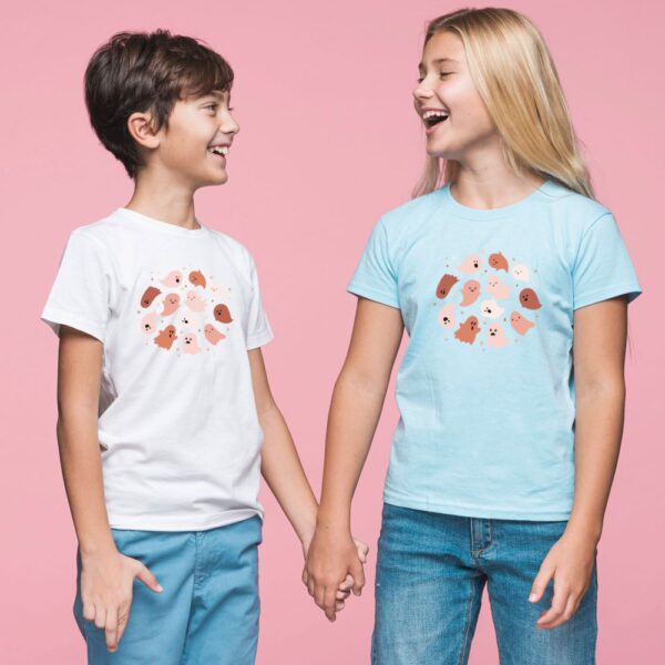 Camiseta de niña o niño de manga corta Fantasmitas