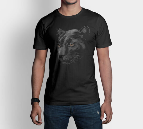 Camiseta de hombre clásica Premium Leopardo Negro