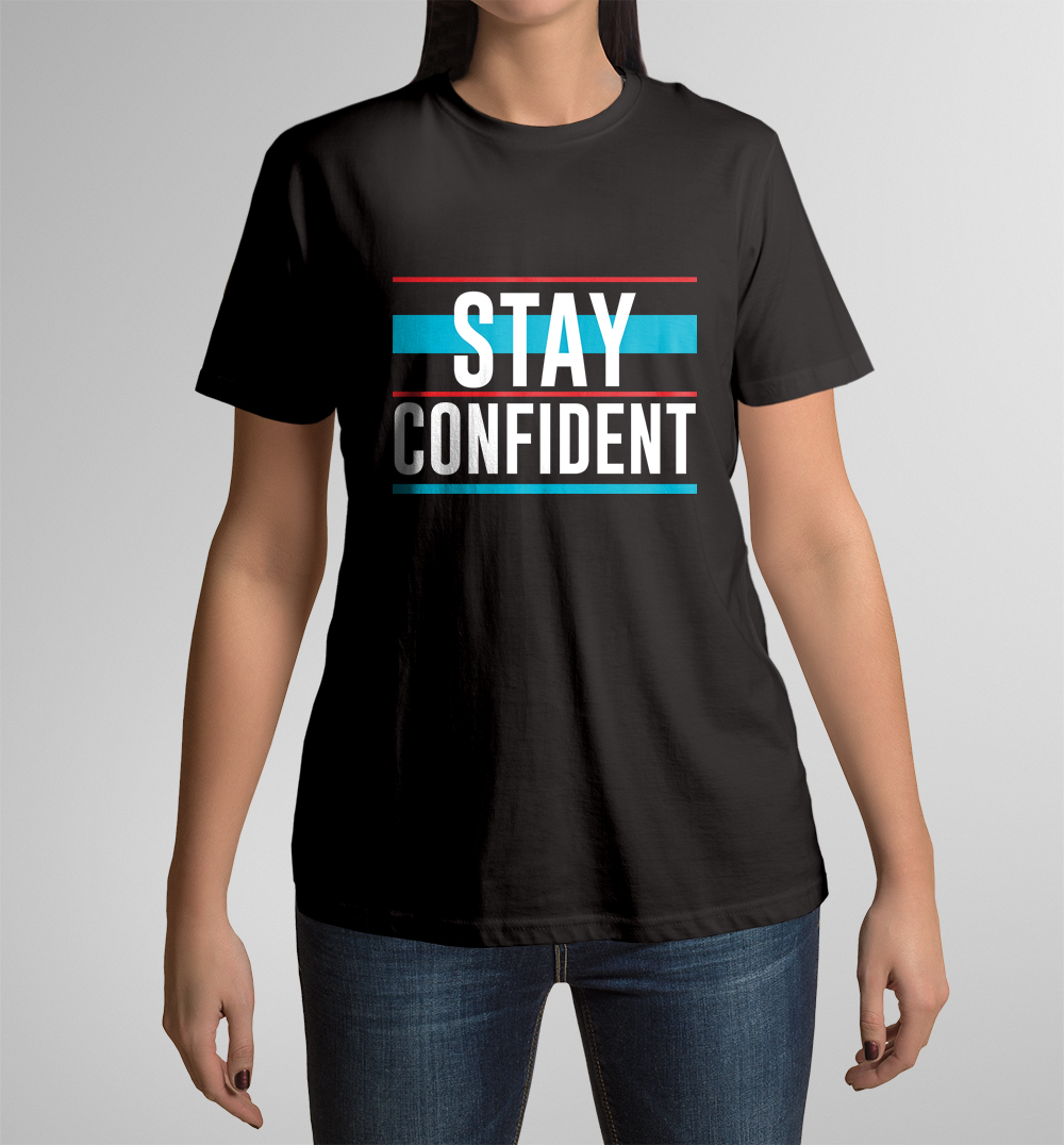 Camiseta Stay Confident de mujer manga corta