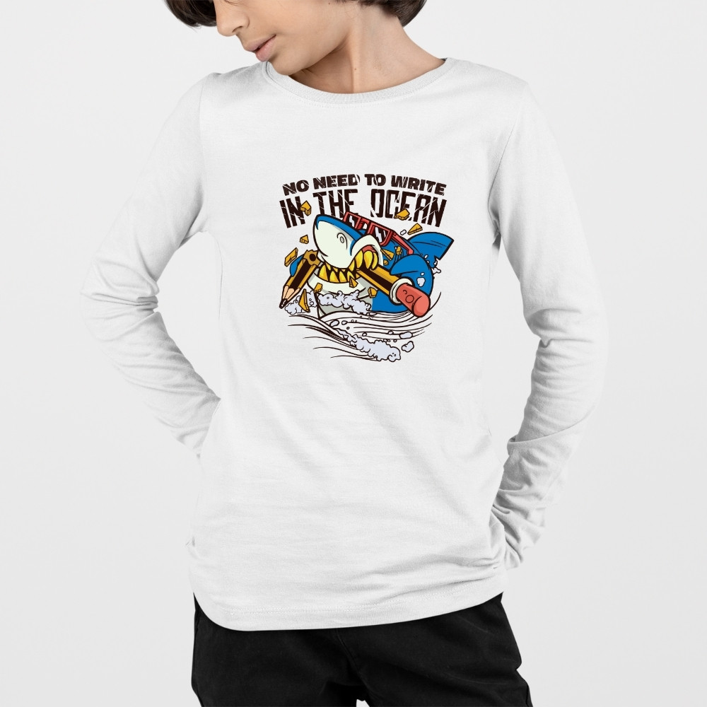 Camiseta Tiburón Hambriento de niño manga larga