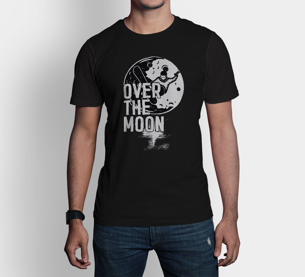 Camiseta Over the Moon de manga corta de hombre, calidad premium