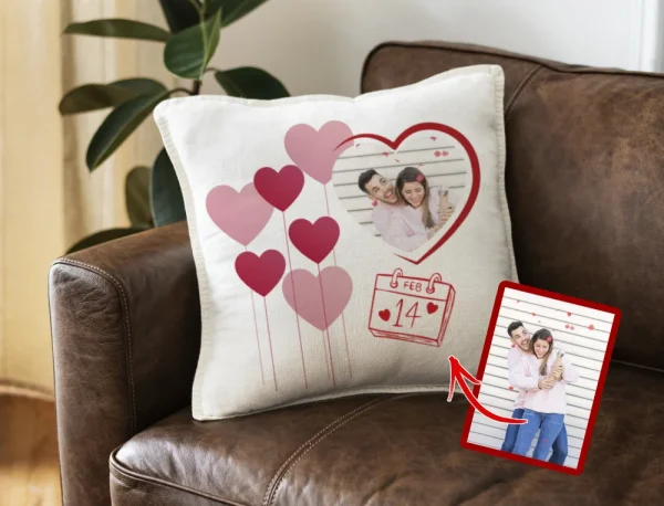 Cojín San Valentín foto personalizable