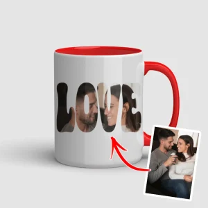 Taza LOVE foto personalizable