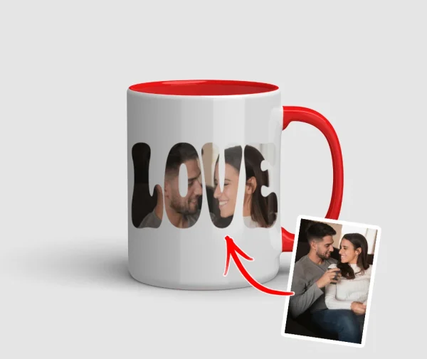 Taza LOVE foto personalizable